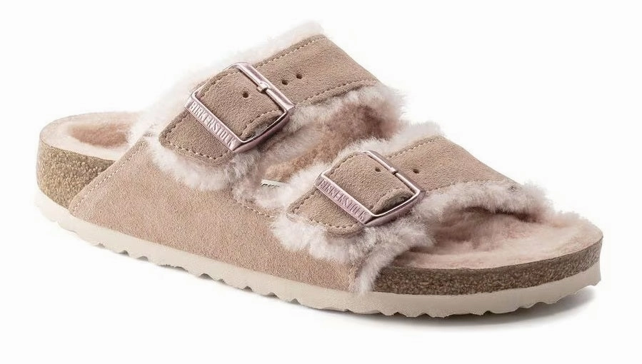 Store Lincoln City Oregon BIRKENSTOCK ARIZONA SHEARLING  - 1020411 - LIGHT ROSE/LIGHT ROSE