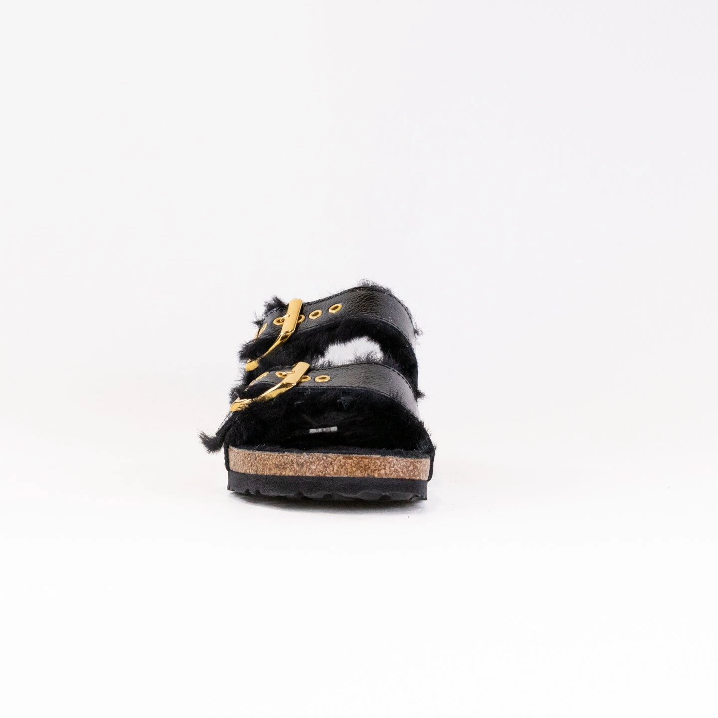 Birkenstock Arizona Shearling Eyelets (Women's) - Naplak Black Footbed Inserts