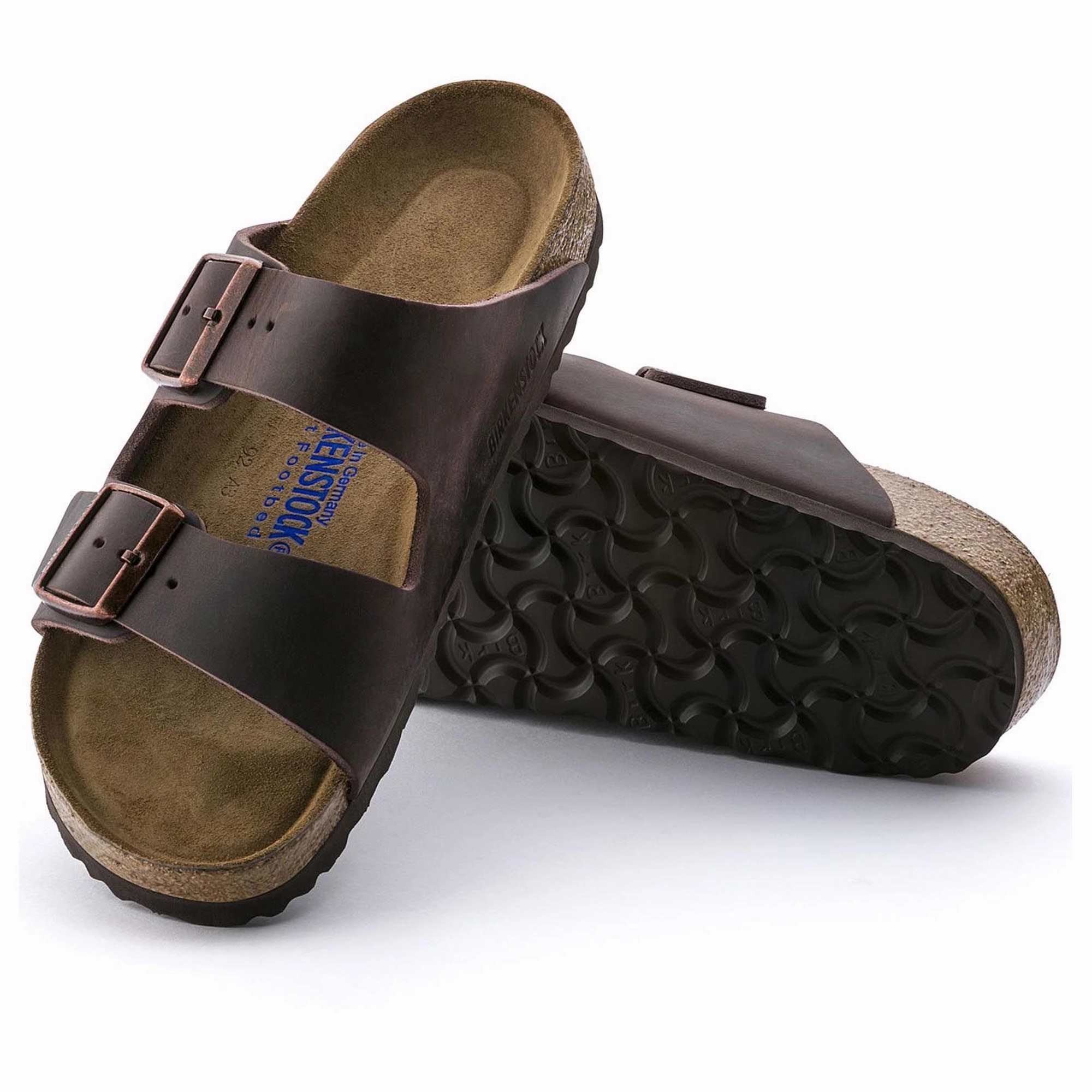 Sandals With Back Strap BIRKENSTOCK ARIZONA SOFT FOOTBED HABANA OILED LEATHER UNISEX