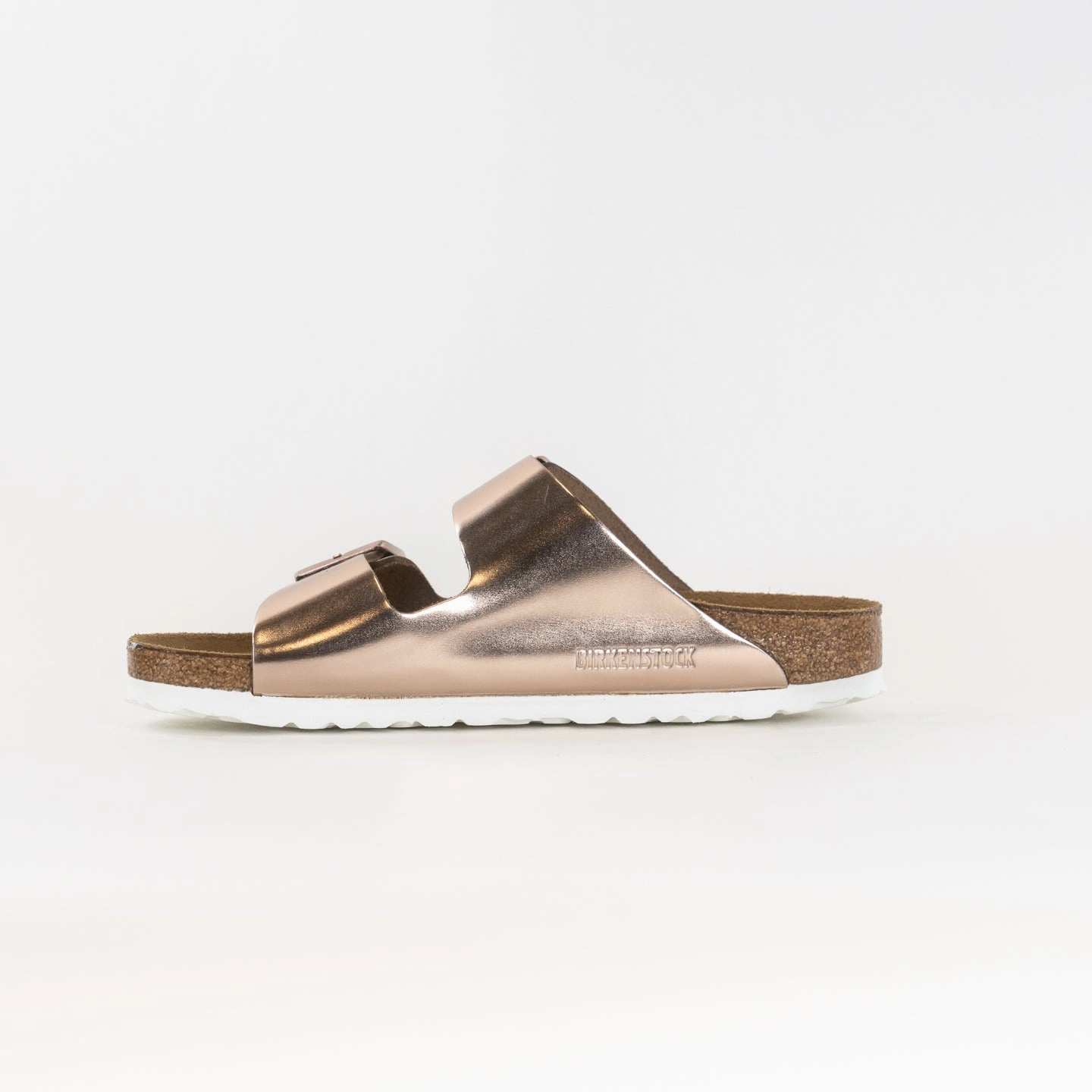 Light Rose Birkenstock Arizona Soft Footbed (Women's) - Copper Leather