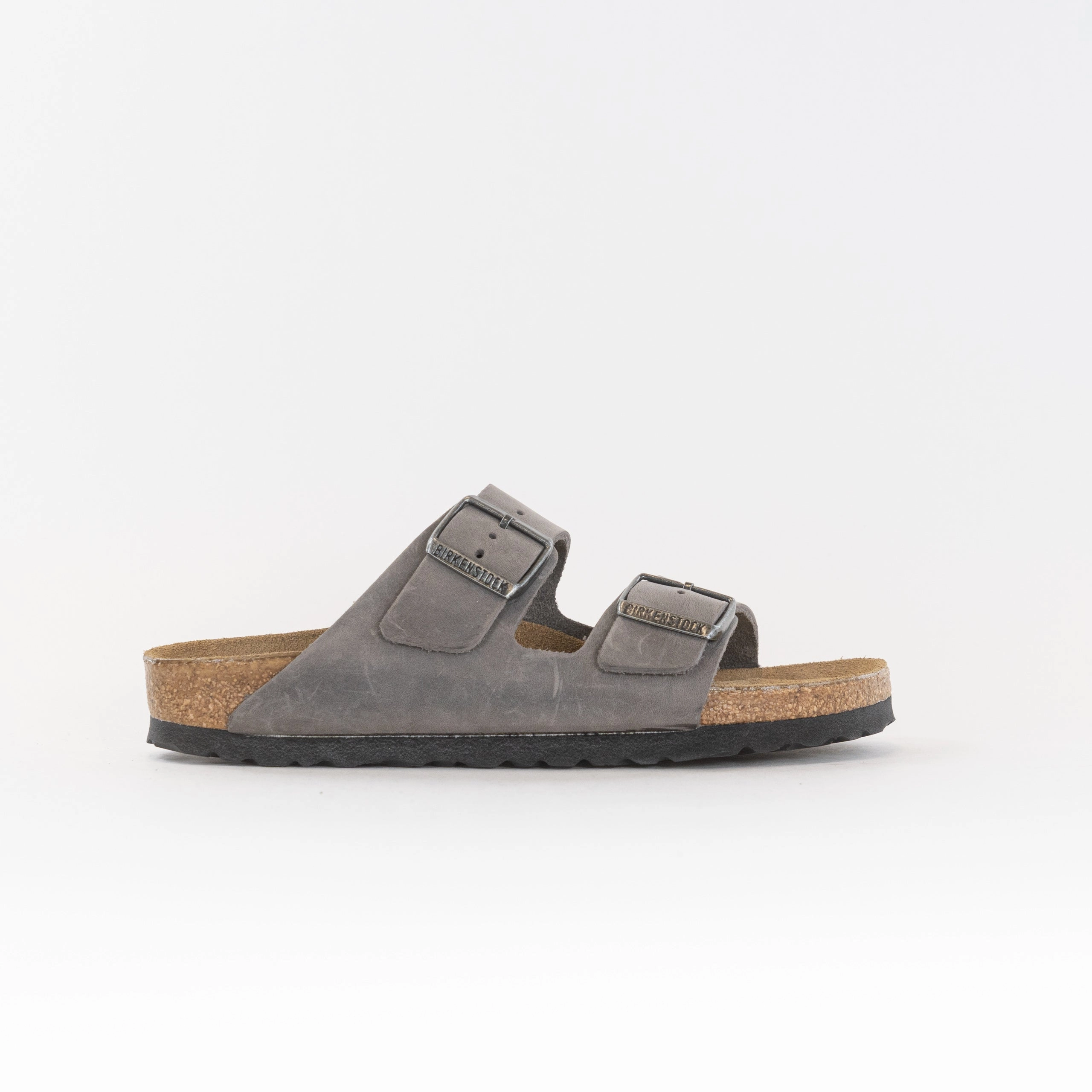 Mules Shoes Birkenstock Birkenstock Arizona Soft Footbed (Women's) - Iron Oiled Leather