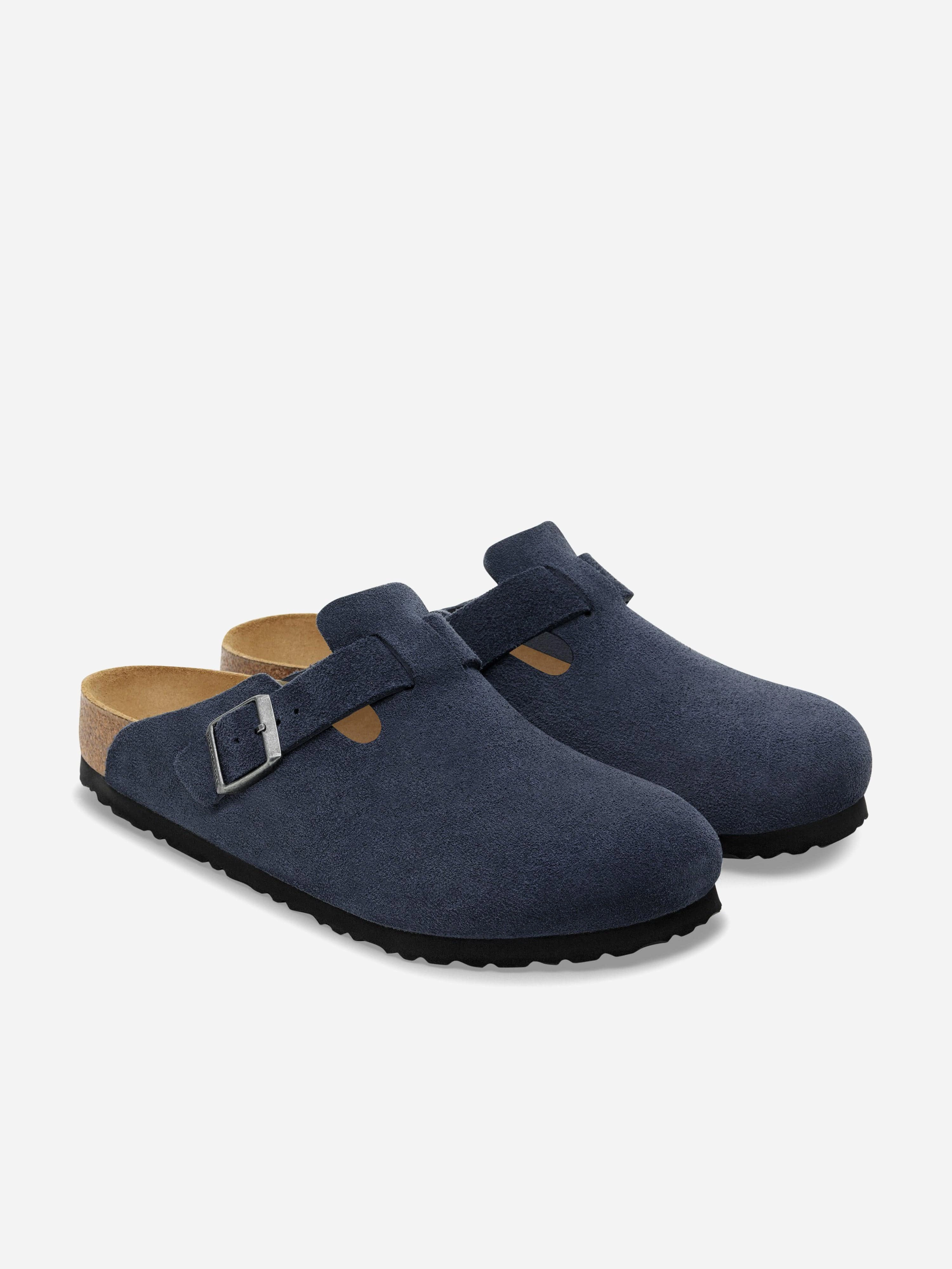 BIRKENSTOCK Classic Suede Boston Clogs in Navy Store Ventura Ca