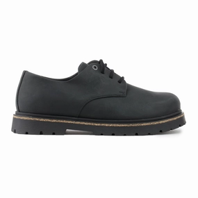 Retailers Near Me Birkenstock Highwood Lace Low Natural Leather Unisex Lace Up Black Shoes