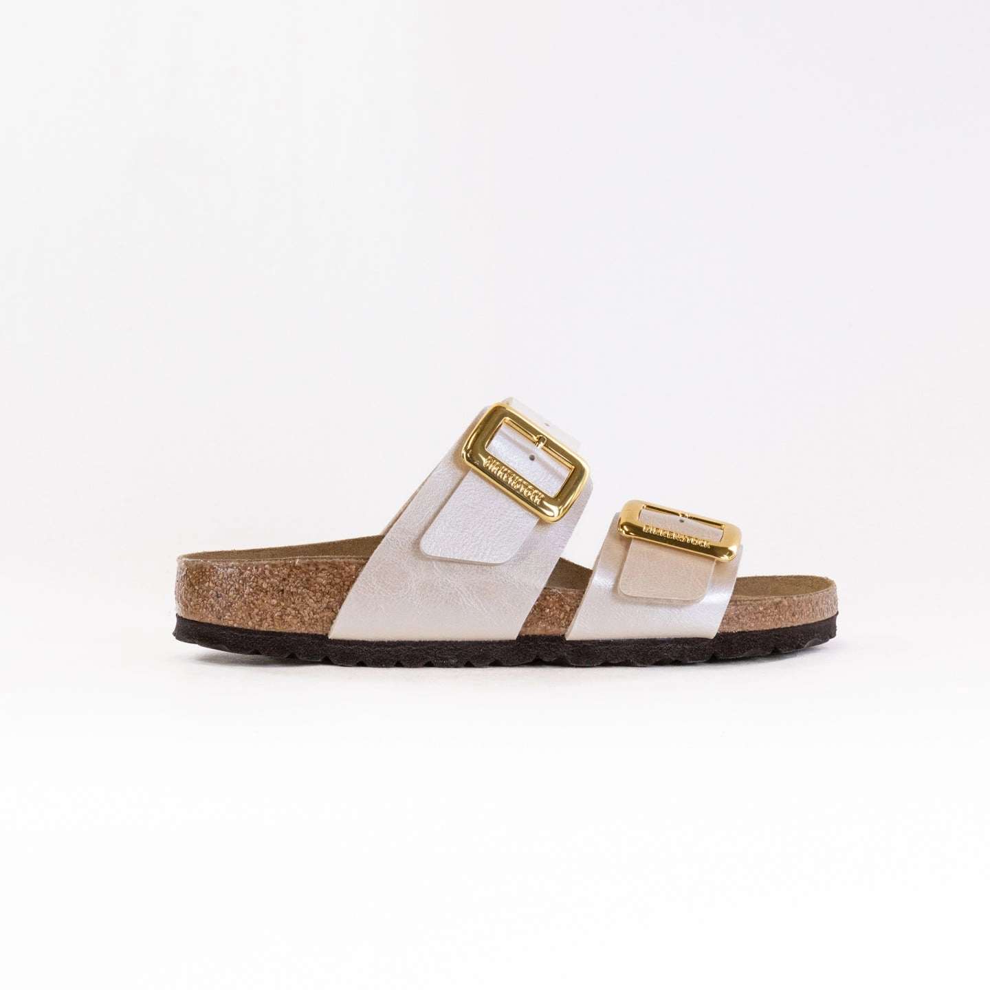 Clogs Suede Birkenstock Limted Edition Sydney Luxe Buckle (Women's) - Graceful Pearl White