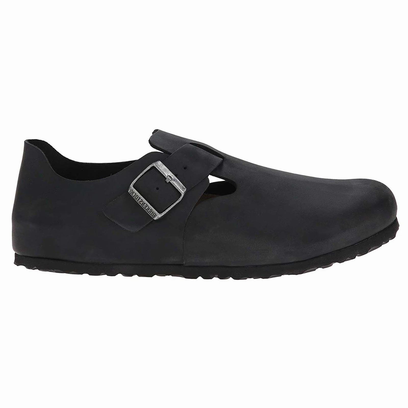 Birkenstock London Leather Unisex Slip On Black Shoes Honnef