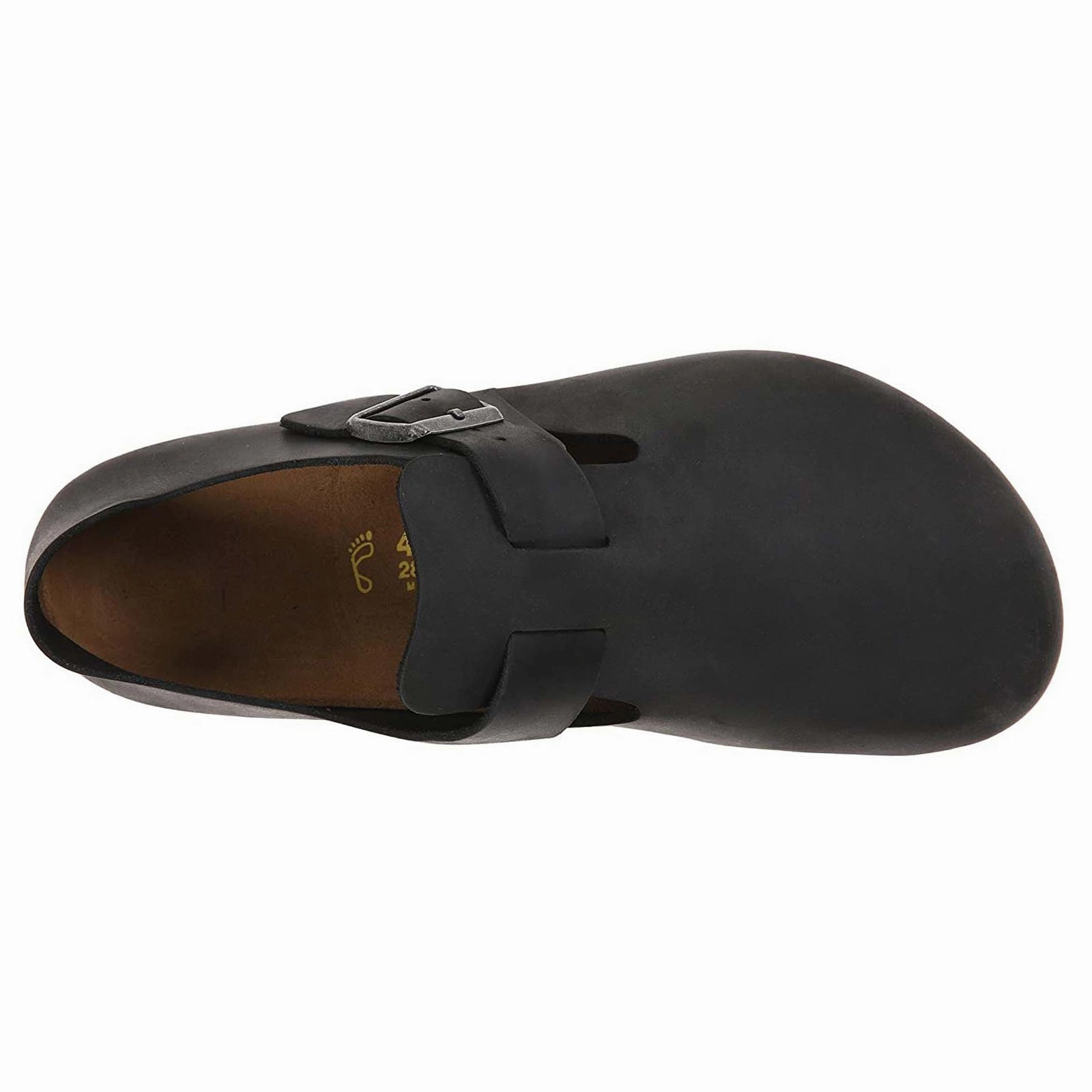 Clearance Sale Birkenstock London Leather Unisex Slip On Black Shoes