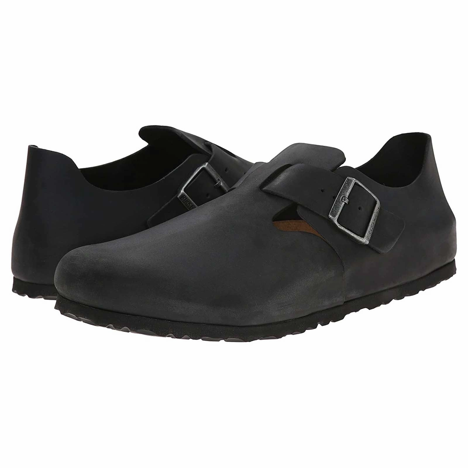 Birkenstock London Leather Unisex Slip On Black Shoes Boot