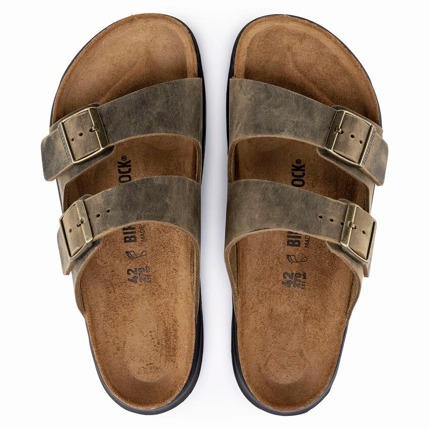 Birkenstock Men's Arizona Crosstown - Faded Khaki Arizona Platform