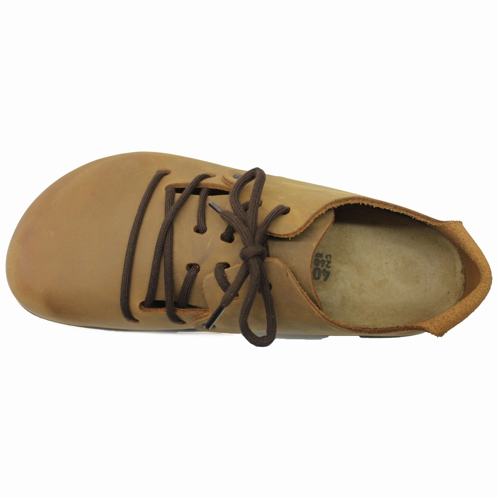 Arizona Eva Birkenstock Montana Leather Unisex Cuoio Lace Up Shoes