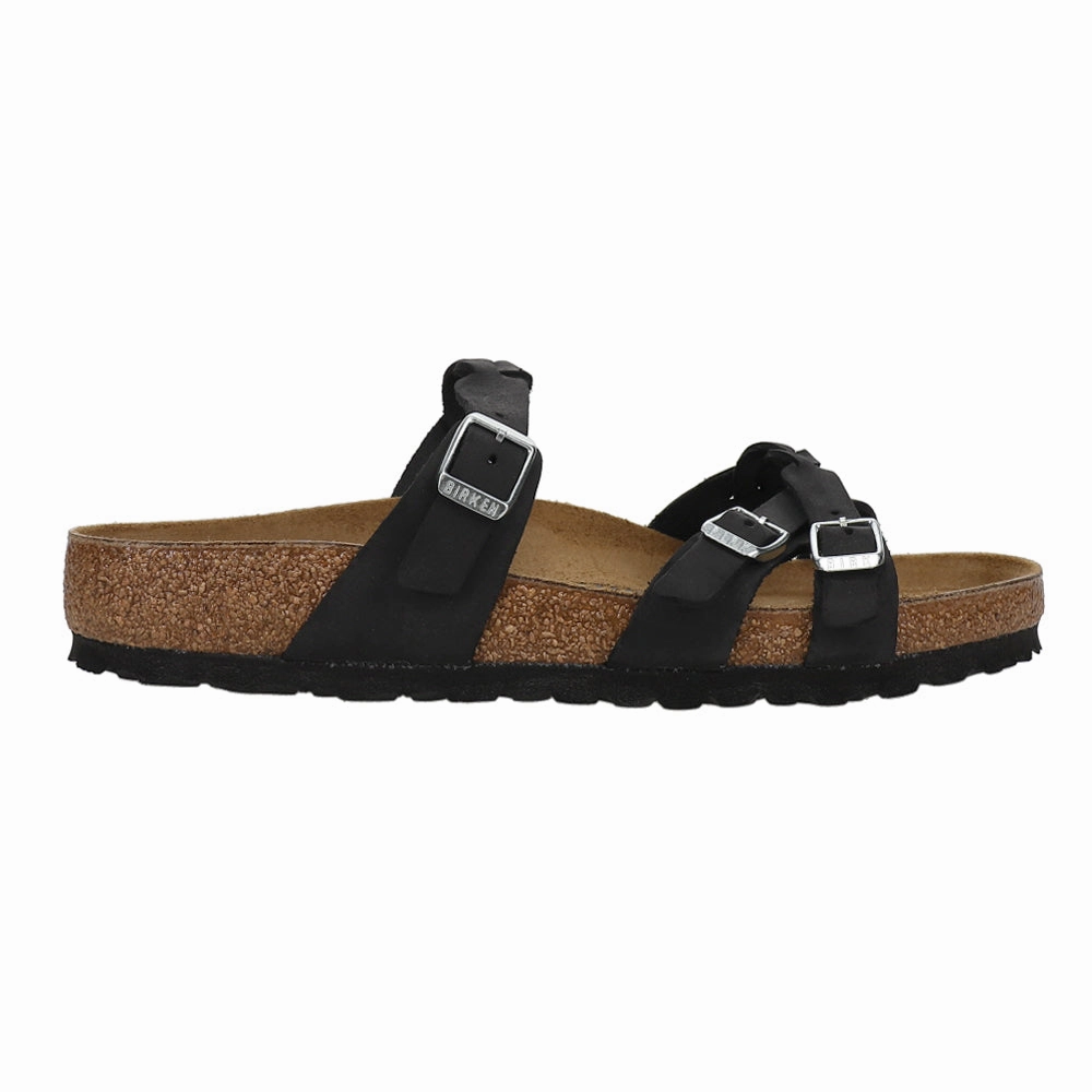 Franca Braided Oiled Leather Footbed Sandals Camouflage