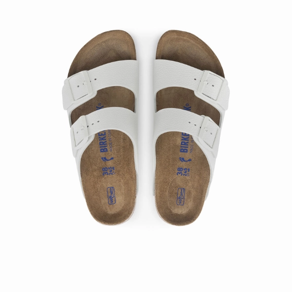 Boston Soft Footbed Suede Leather Birkenstock Women's Arizona Soft Footbed White