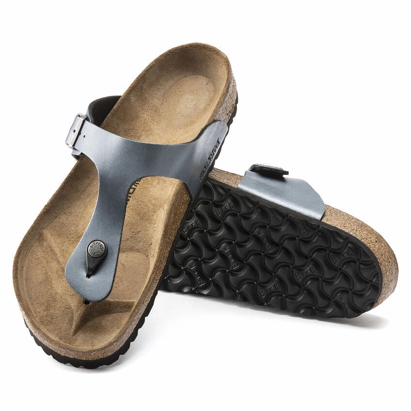 Slops Birkenstock Women's Gizeh Birko-Flor Sandal - Ice Pearl Onyx