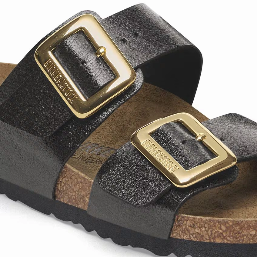 Size 39 Birkenstock Women's Sydney Cushion Buckle Sandal - Graceful Licorice