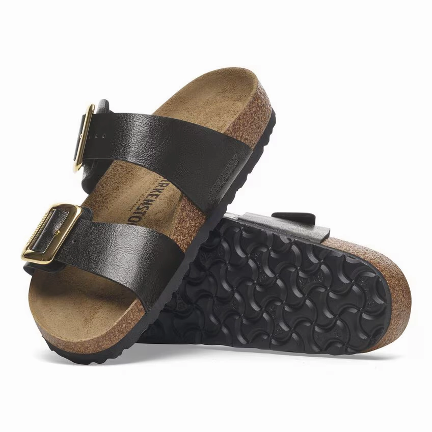 Super Grip Birkenstock Women's Sydney Cushion Buckle Sandal - Graceful Licorice