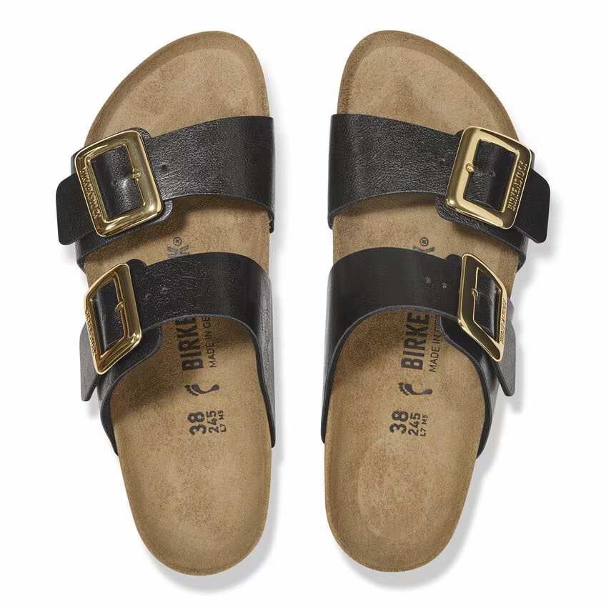 Boston Tobacco Birkenstock Women's Sydney Cushion Buckle Sandal - Graceful Licorice
