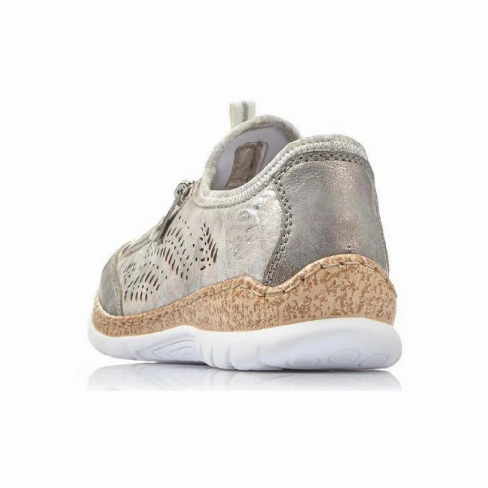 Best Shoes To Walk Around Europe Rieker Nikita K6 Grey Leather Shoe (Women's)