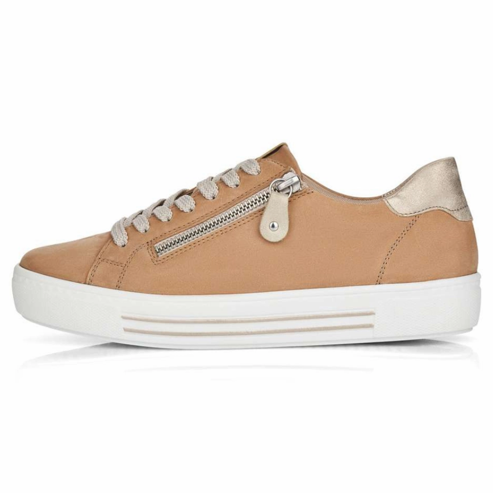Best Walking Shoe Best Walking Remonte Alina 03 Sand/Muschel Sneaker (Women's)