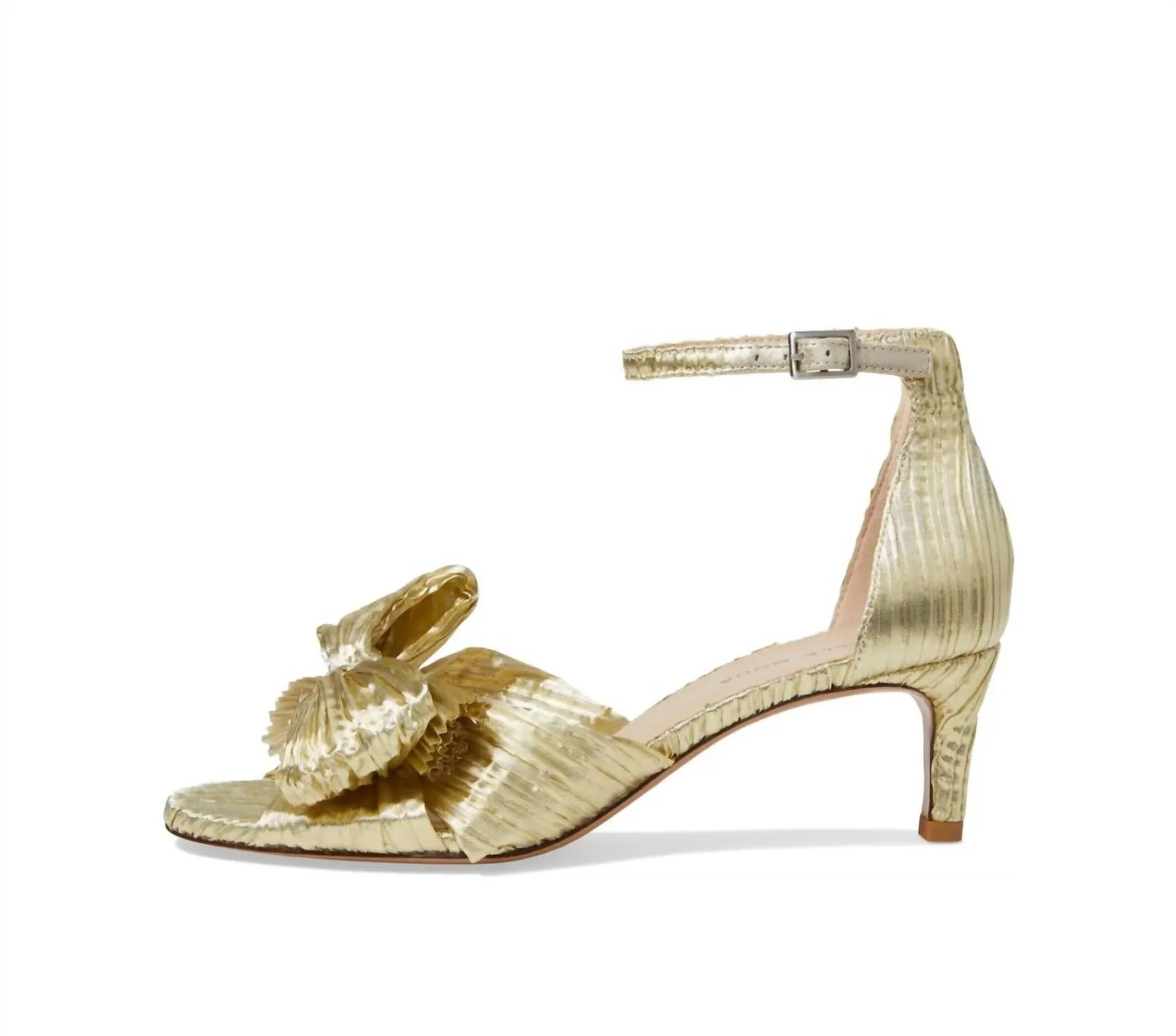 High Heels Hd Women's Tika Low Heel Sandals In Light Gold
