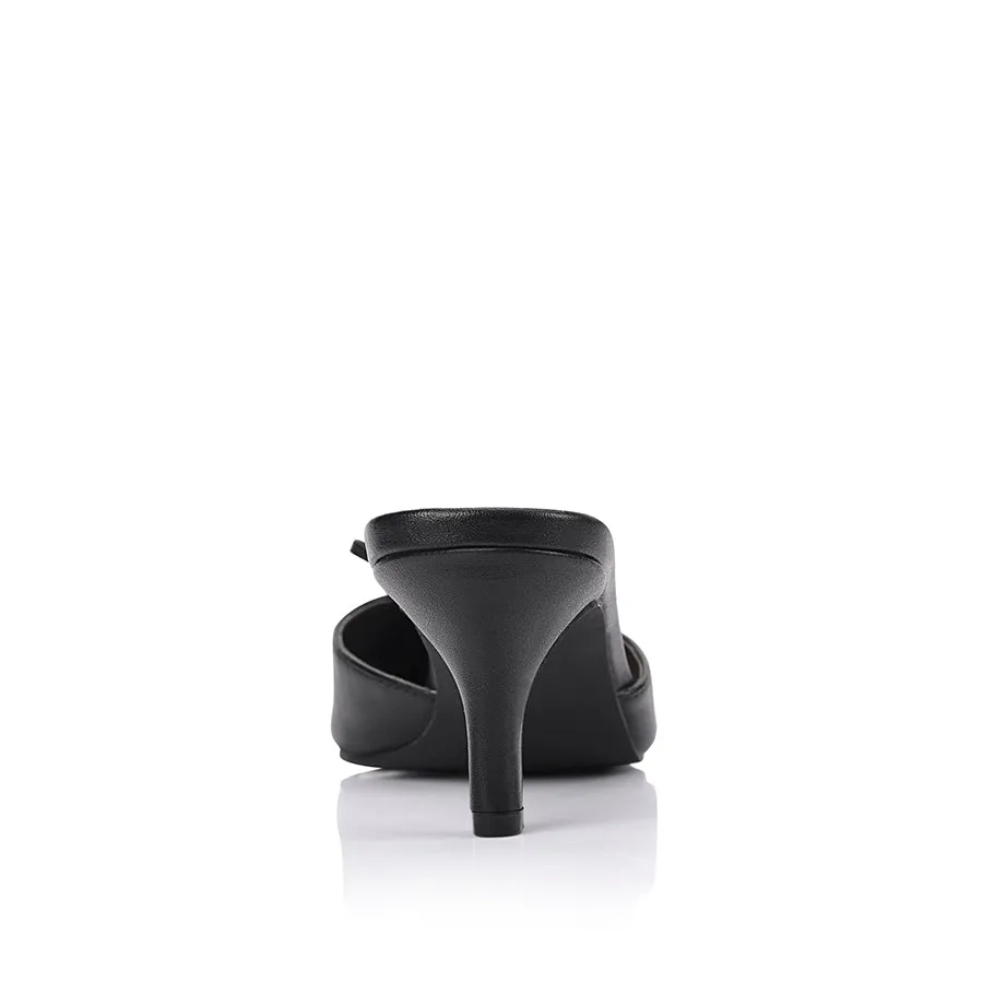 Short Dresses With High Heels Zeke Point Toe Kitten Heels - Black