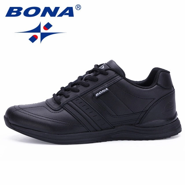 BONA New Hot Style Men Walking Shoes Lace Up Sport Shoes Outdoor Jogging Athletic Shoes Comfortable Men Sneakers Free Shipping Walking Shoe Walking