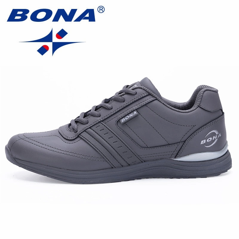 BONA New Hot Style Men Walking Shoes Lace Up Sport Shoes Outdoor Jogging Athletic Shoes Comfortable Men Sneakers Free Shipping Best Shoes Disney World Walking