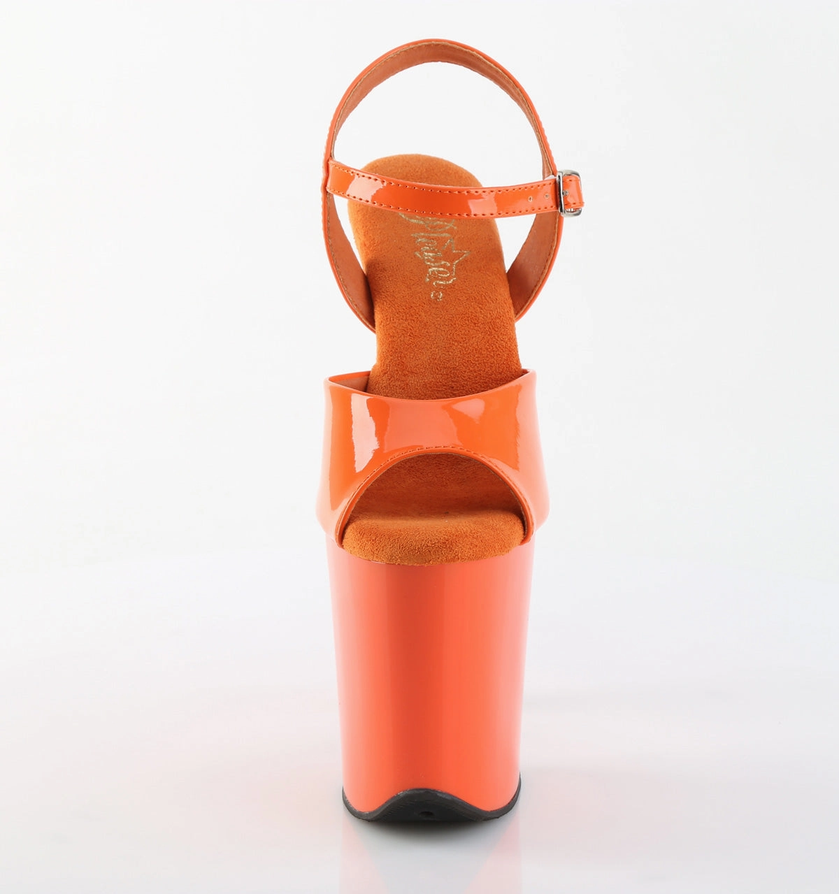 8 Inch Heel FLAMINGO-809 Orange Patent High Heels Sandles