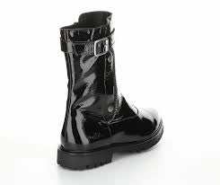 Swedish Combat Boots Bos & Co Bash Black Patent Waterproof Boot