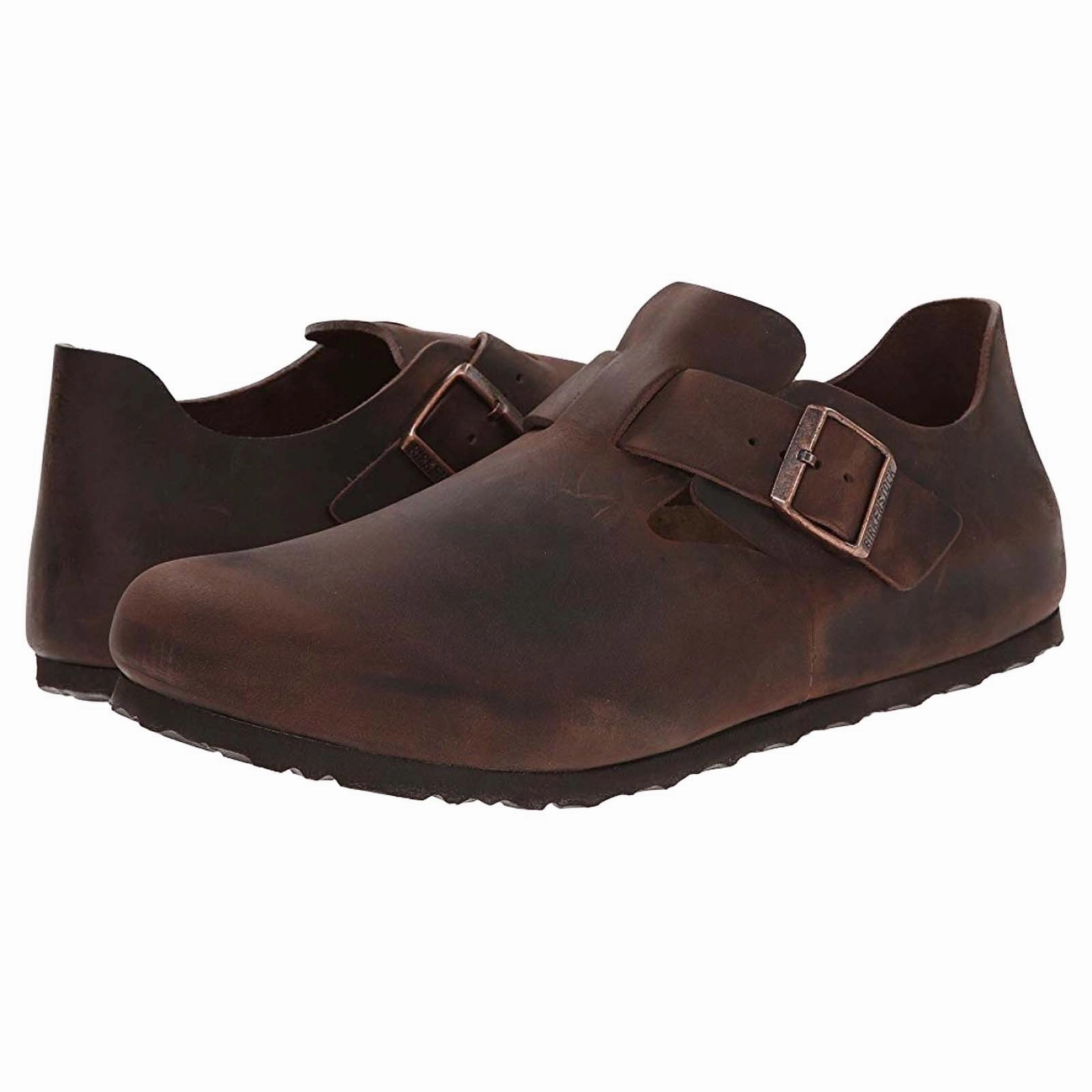 Birkenstock London Leather Unisex Habana Slip On Shoes Tokio Clog