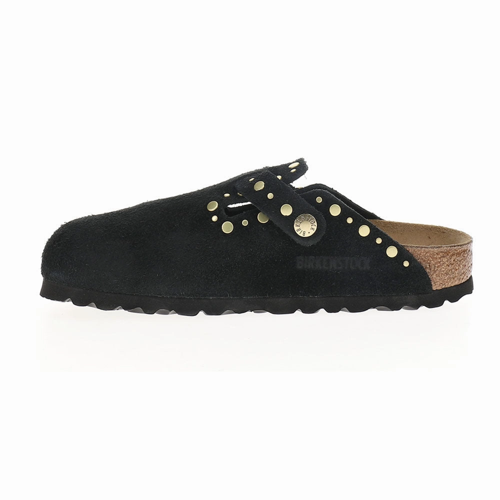 Boston Rivets Suede Leather Studded Mule Clogs Birkenstock Of Bend