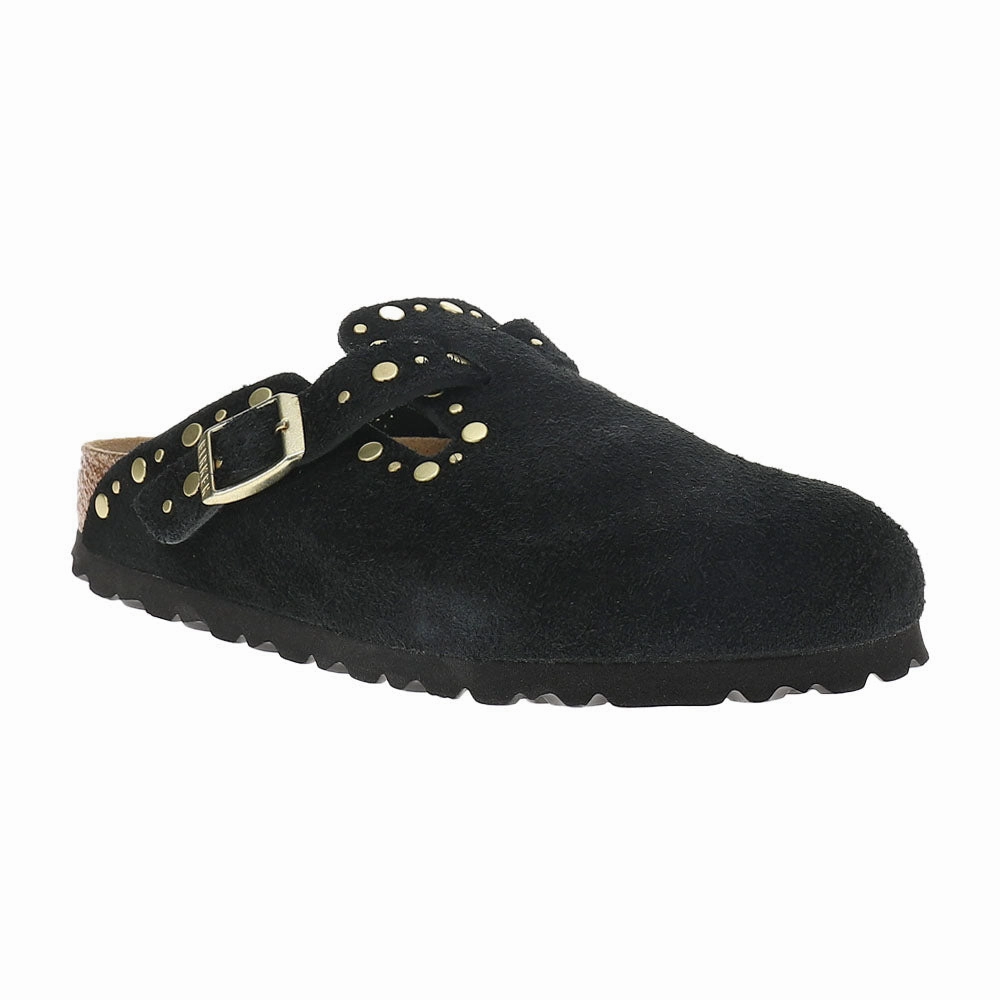 Shop Sandals Boston Rivets Suede Leather Studded Mule Clogs