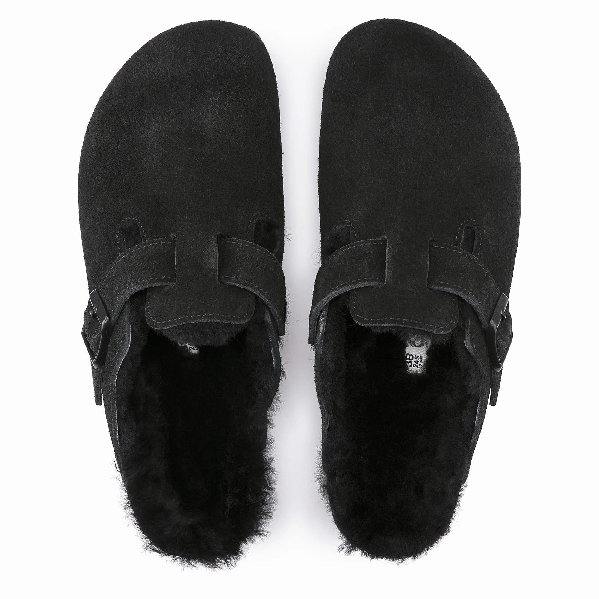 Boston Shearling Suede Leather Clogs Birkenst