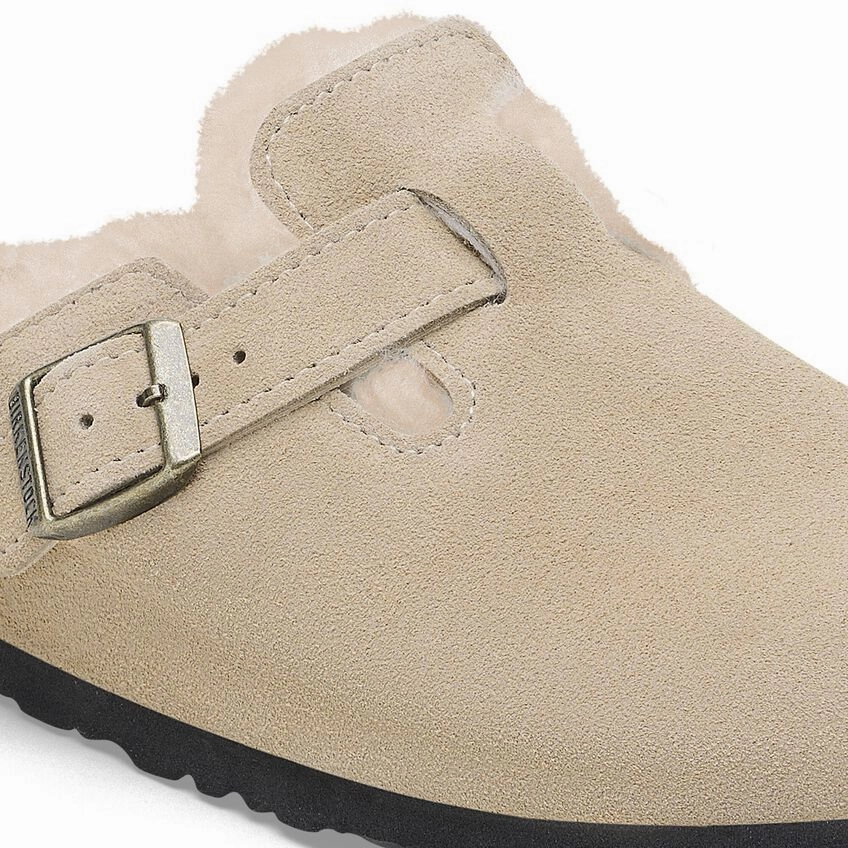 Store Hanes Mall Boston Shearling Suede Leather Taupe Regular