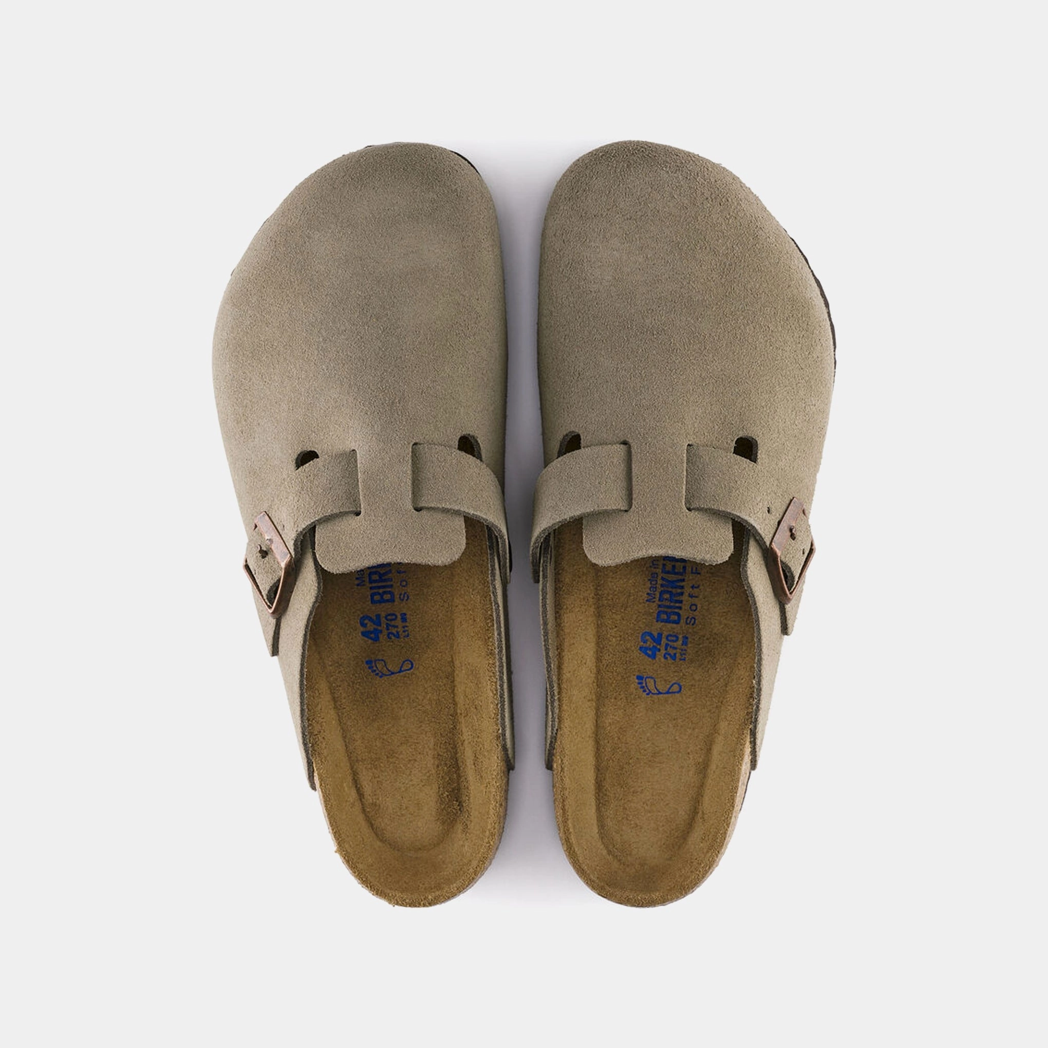 Boston Soft Footbed - Taupe Suede (Regular Fit) Eva Madrid