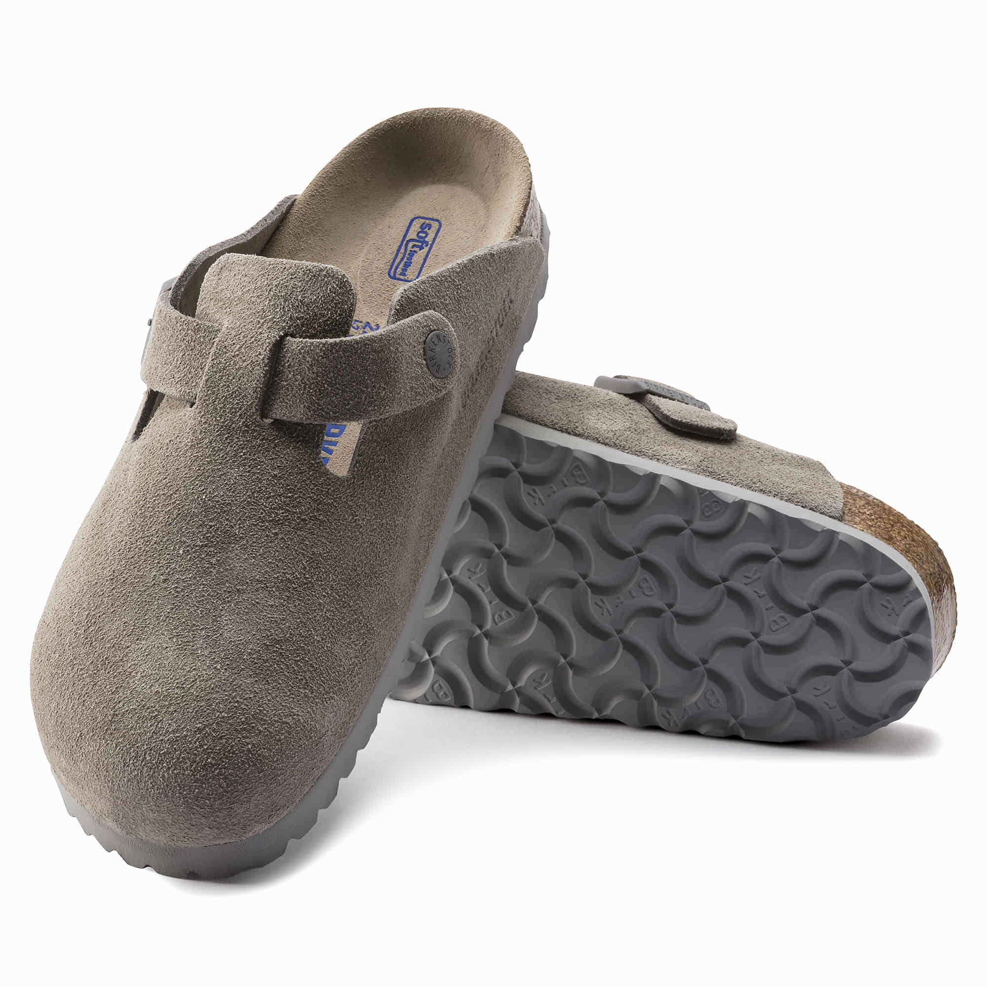 Boston Soft Footbed Suede Leather Arizona Rubber