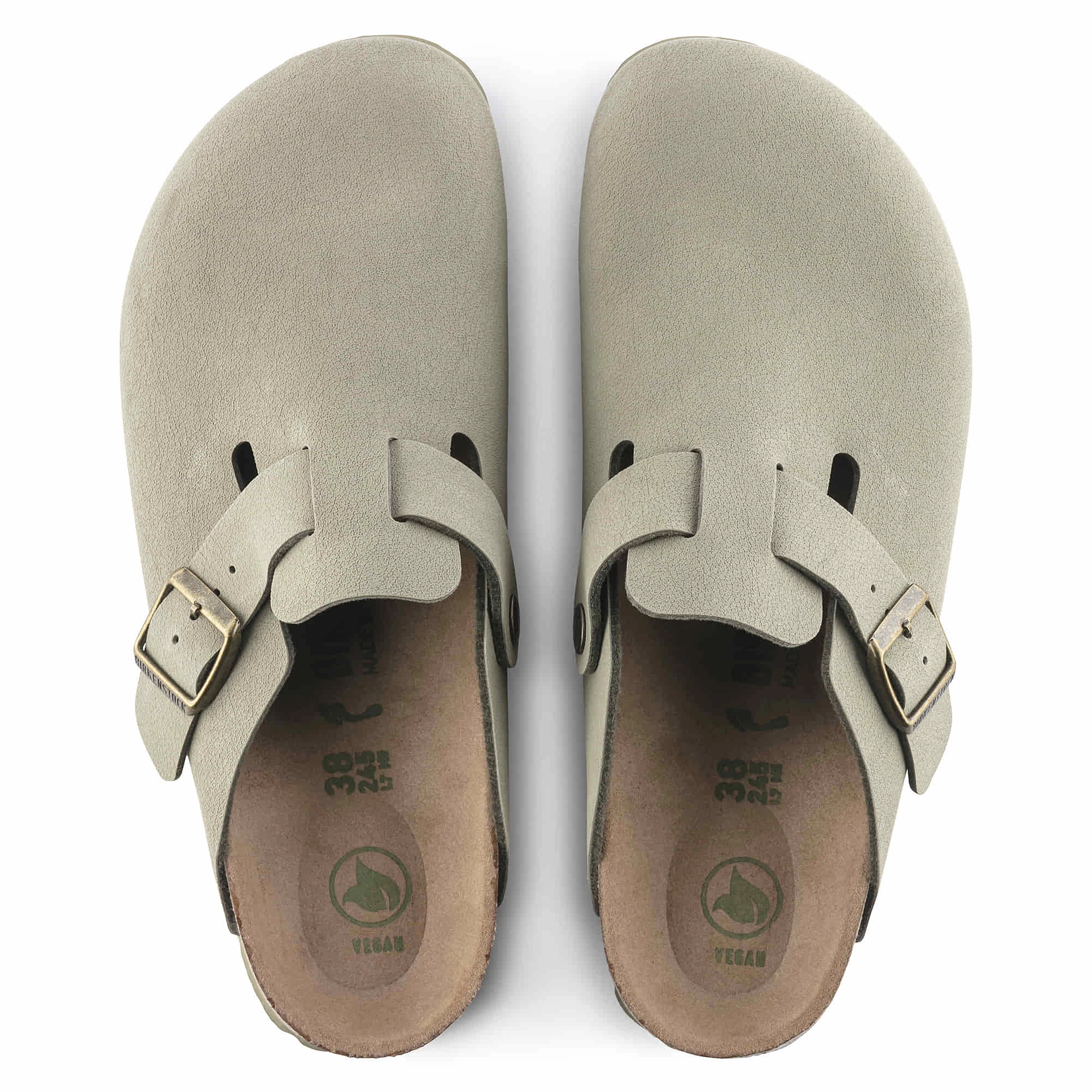 Boston Vegan Birko-Flor Nubuck Clogs Sizing