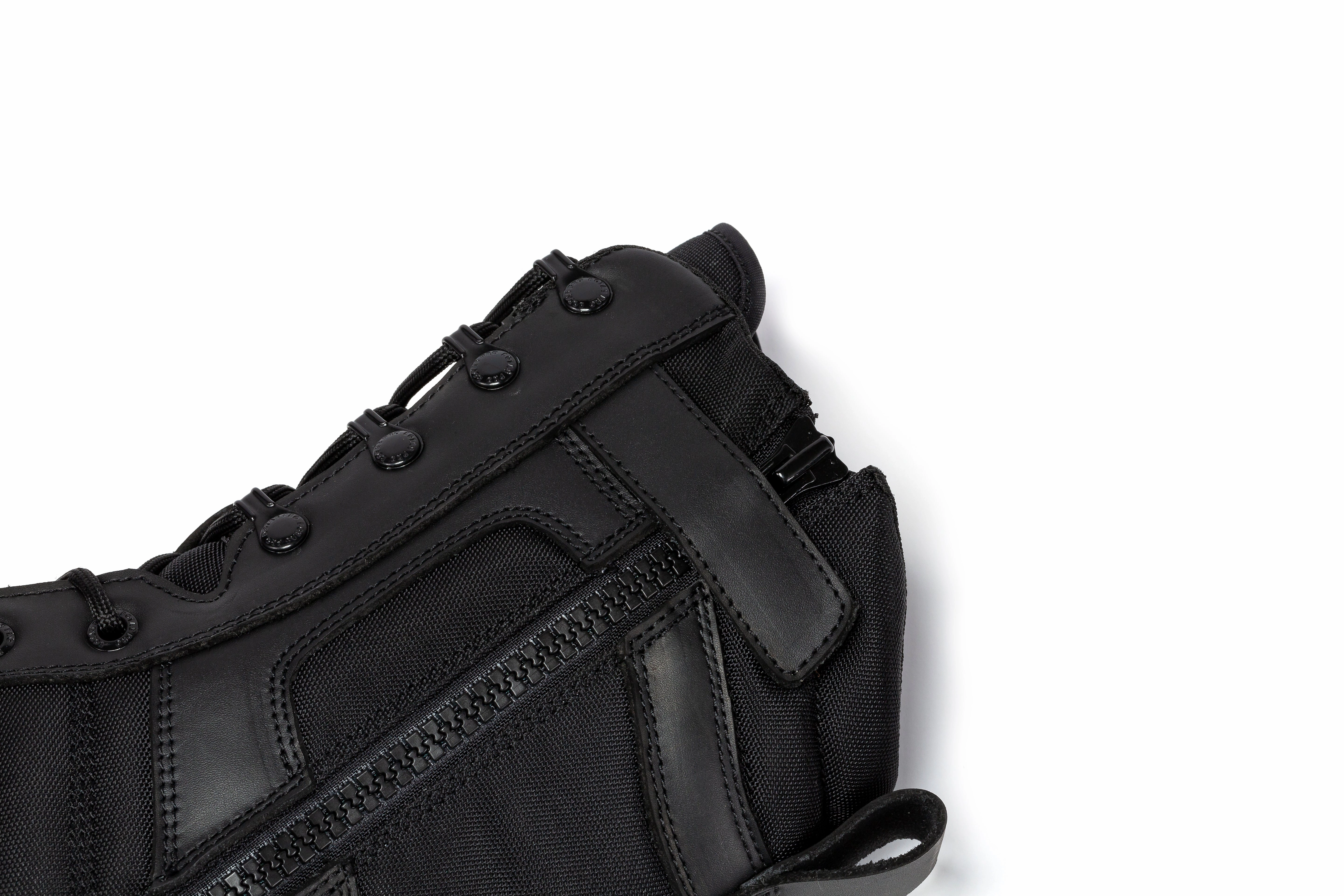 Botas Pro Black Men's 8 inch Side Zipper Rubber Sole Tactical Boots BMP110BK Best Hiking Boots For Ice