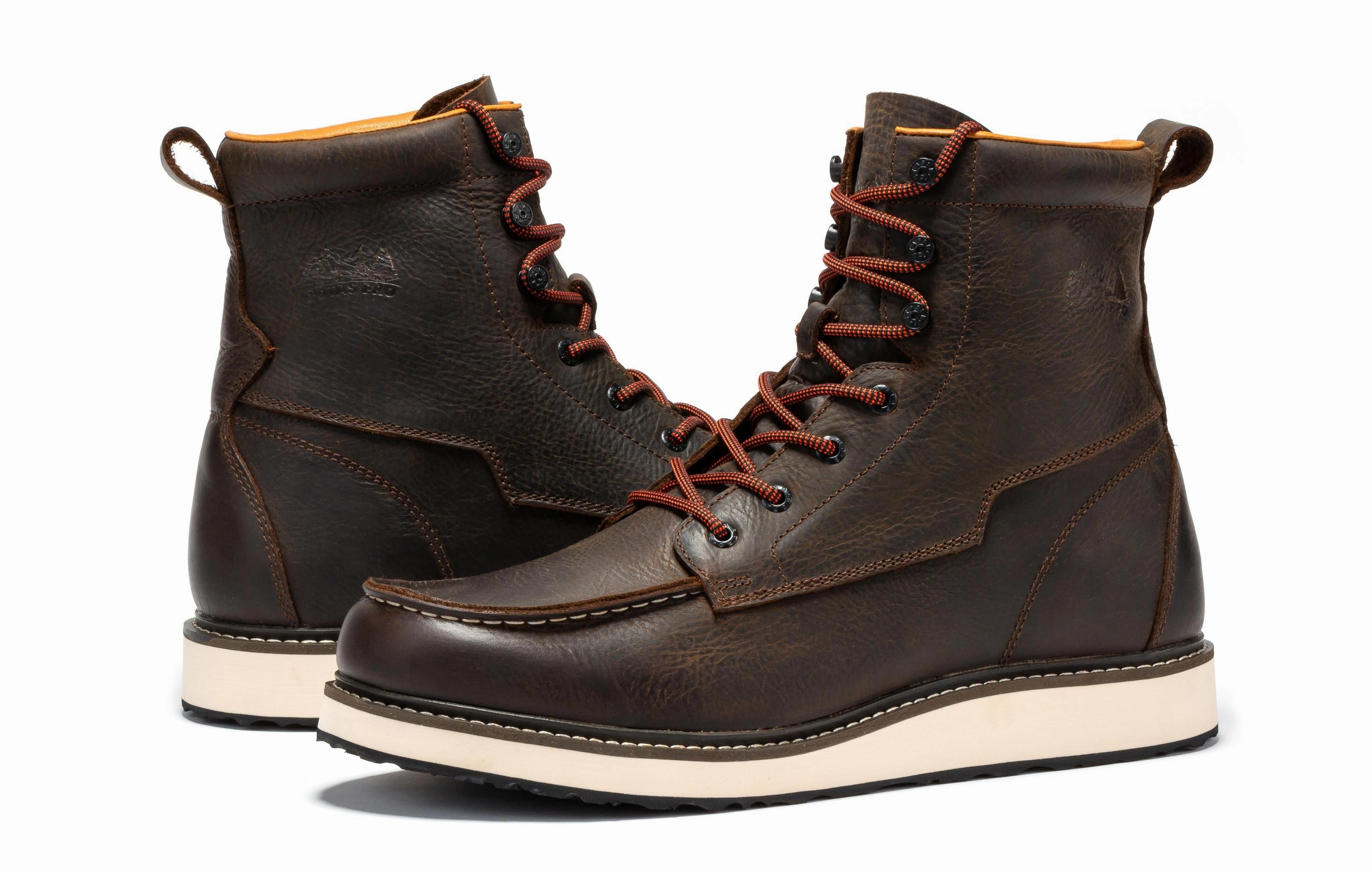 Botas Pro Dark Brown Men's 6 inch Wedge Boots VBP601 Most Comfy Work Boots