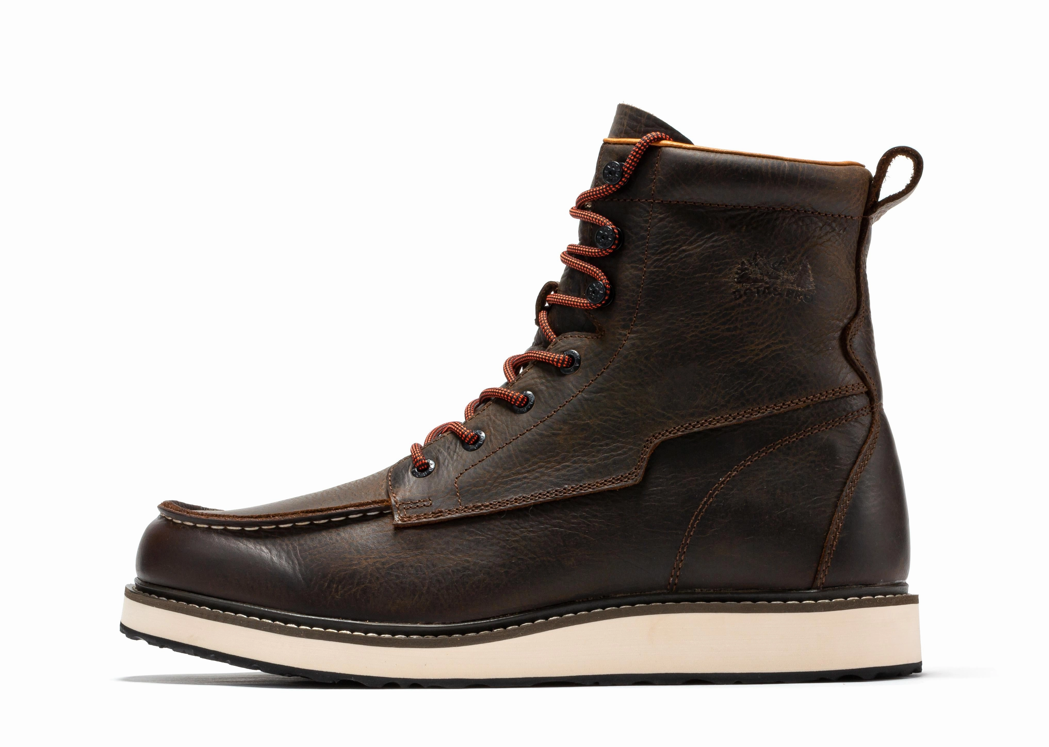 Botas Pro Dark Brown Men's 6 inch Wedge Boots VBP601 Shock Absorbing Work Boots