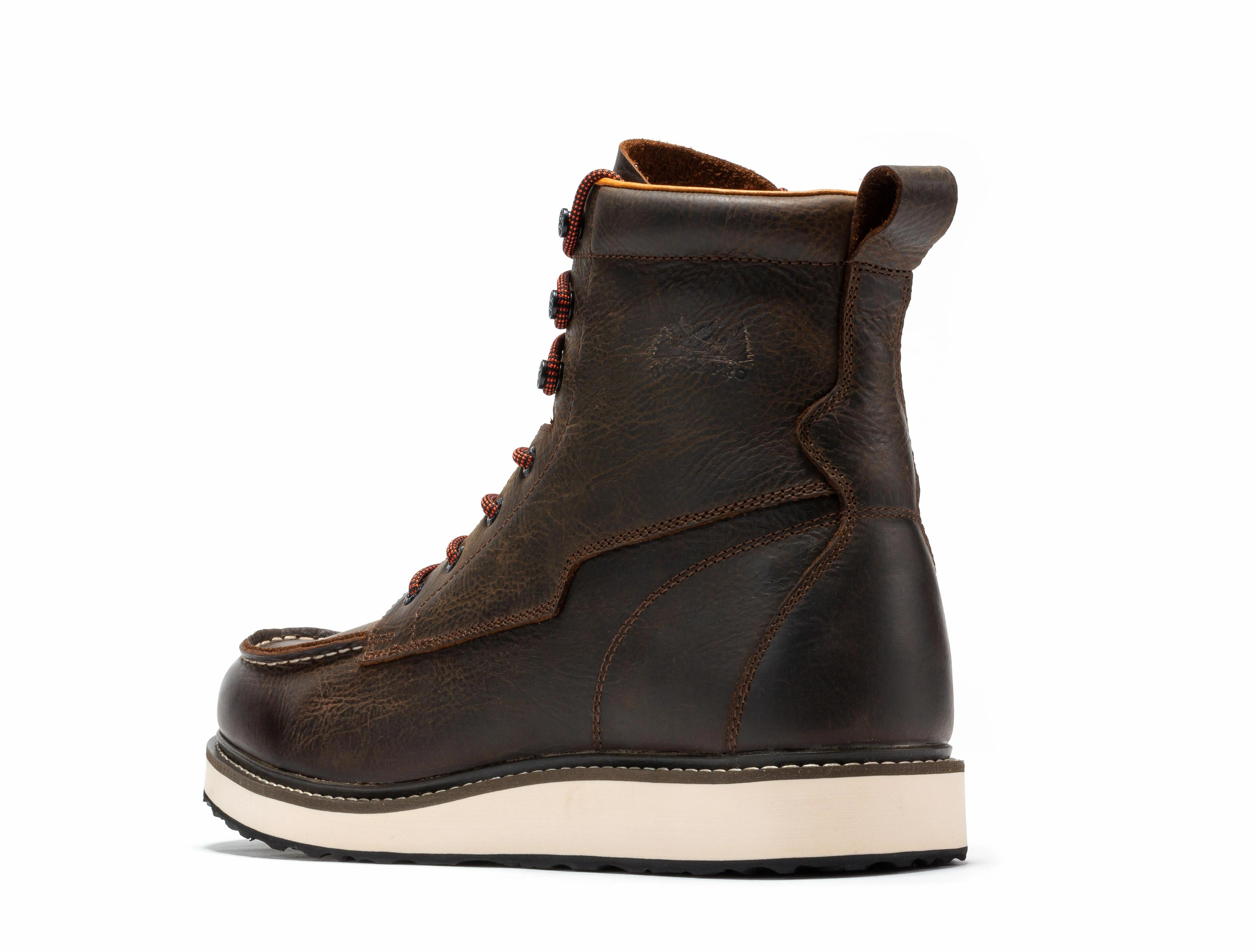 Botas Pro Dark Brown Men's 6 inch Wedge Boots VBP601 Non Slip Waterproof Work Boots