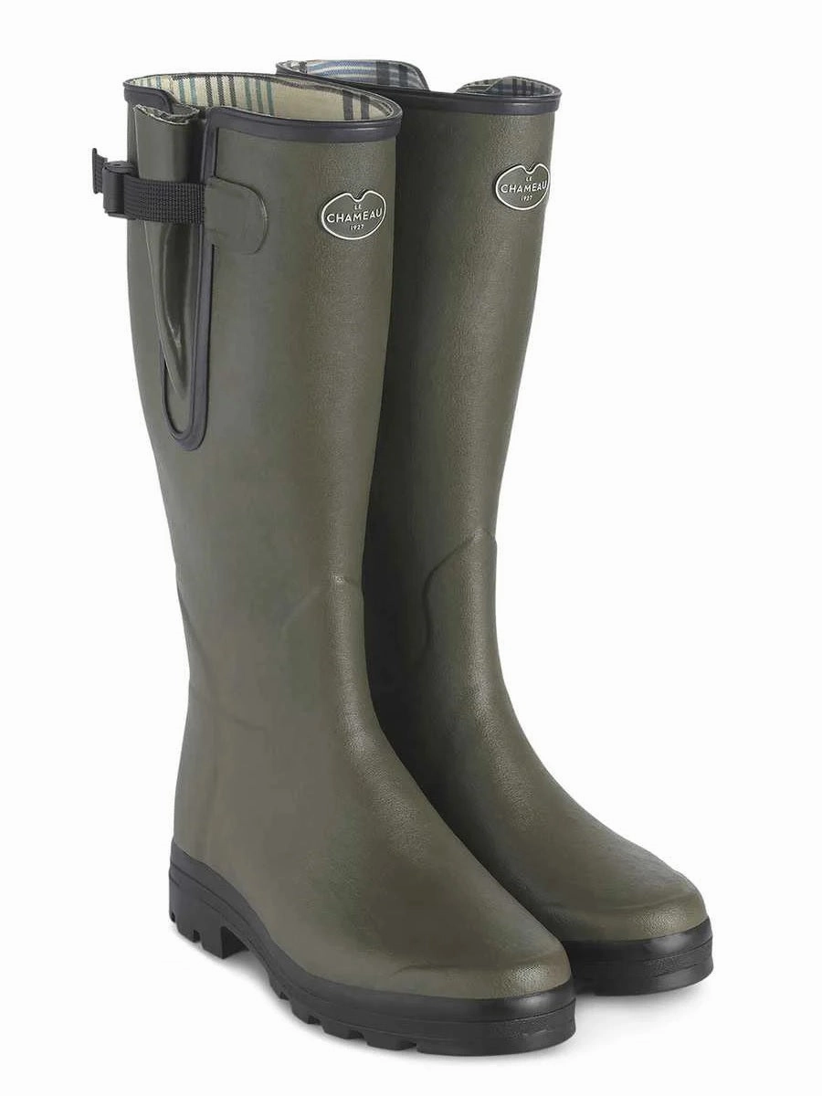 Best Hiking Boots For Everest Base Camp LE CHAMEAU Vierzon Boots - Mens Jersey Lined - Dark Green