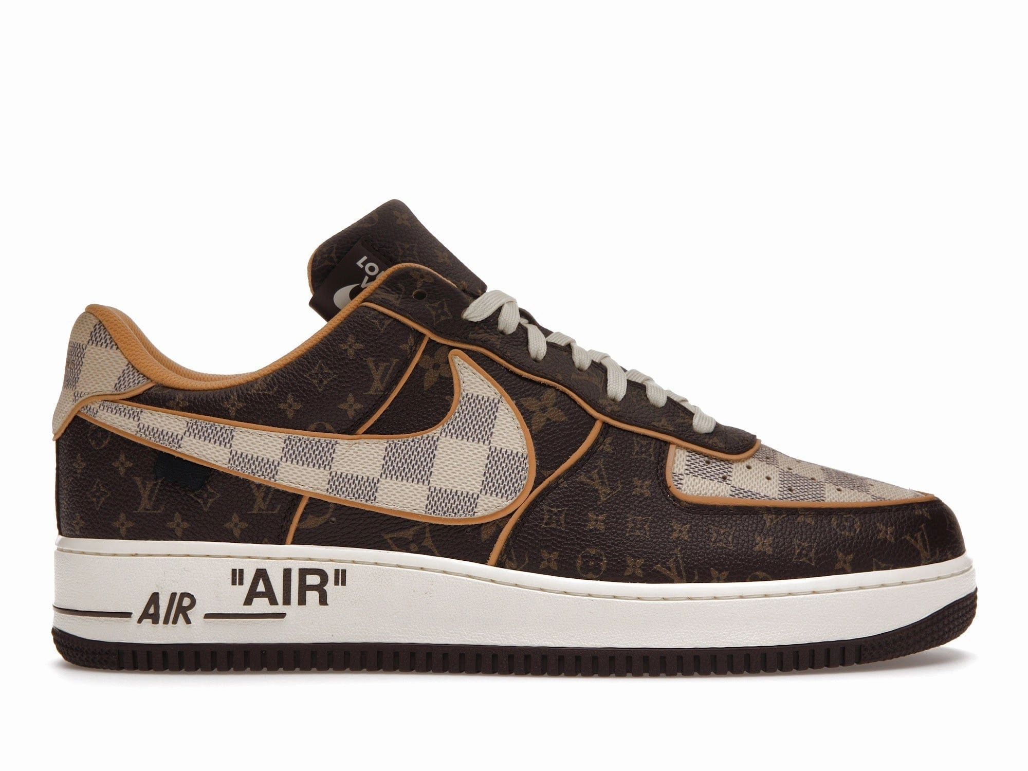 Nike Air Force 1 Low  Louis Vuitton Monogram Brown Damier Azur Photo Shoes Nike