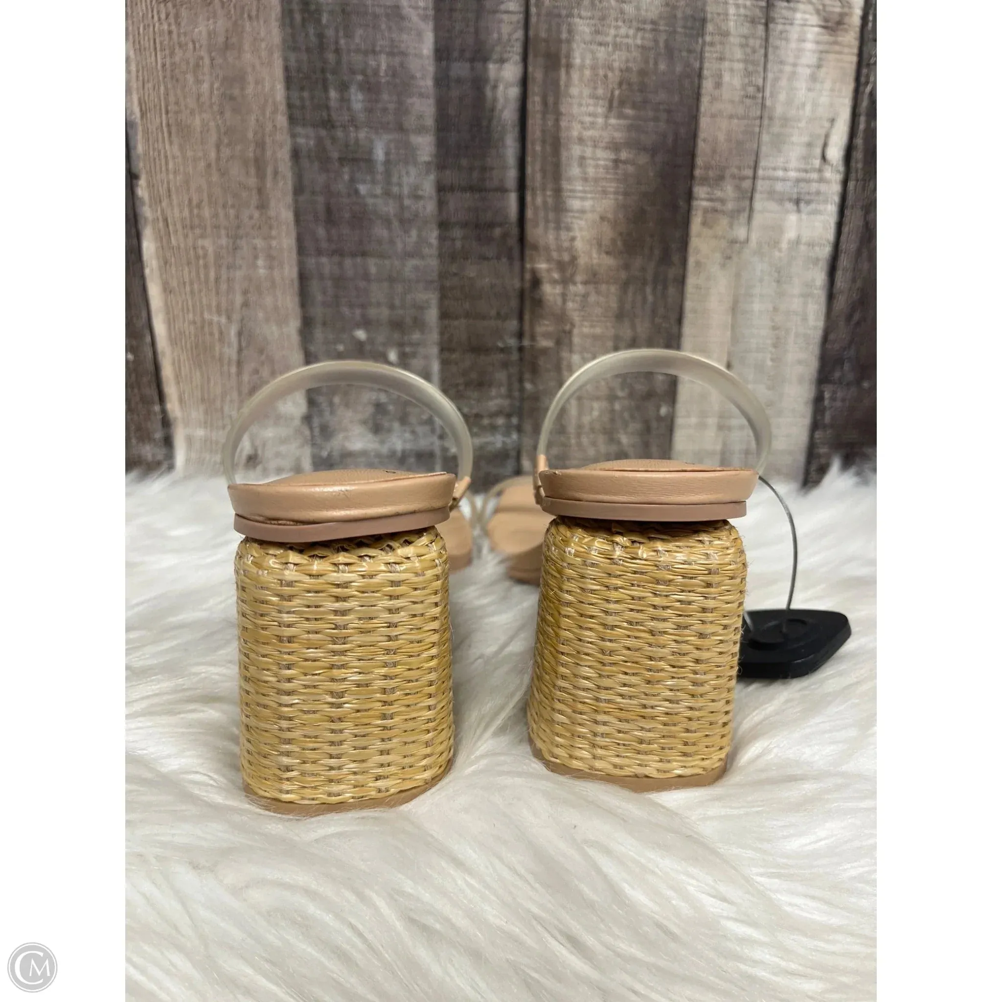 Sandals Heels Kitten By A New Day In Beige, Size: 7 Knee High Leather Boots Heel