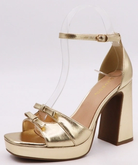 Glitter High Heel Shoes Women's Chunky Platform Heel - SPOKEN07