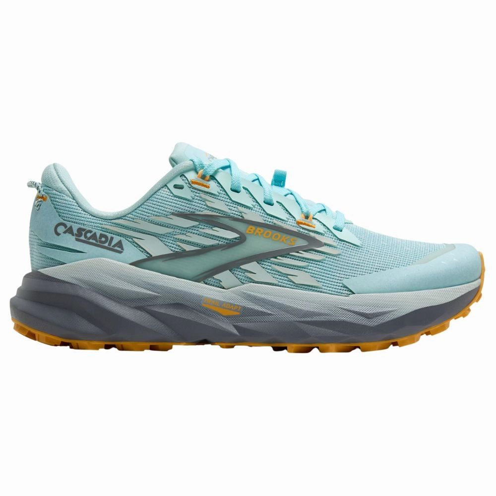 Brooks Cascadia 19 Clearwater/Primer Grey/Apricot Trail Shoe (Women's)