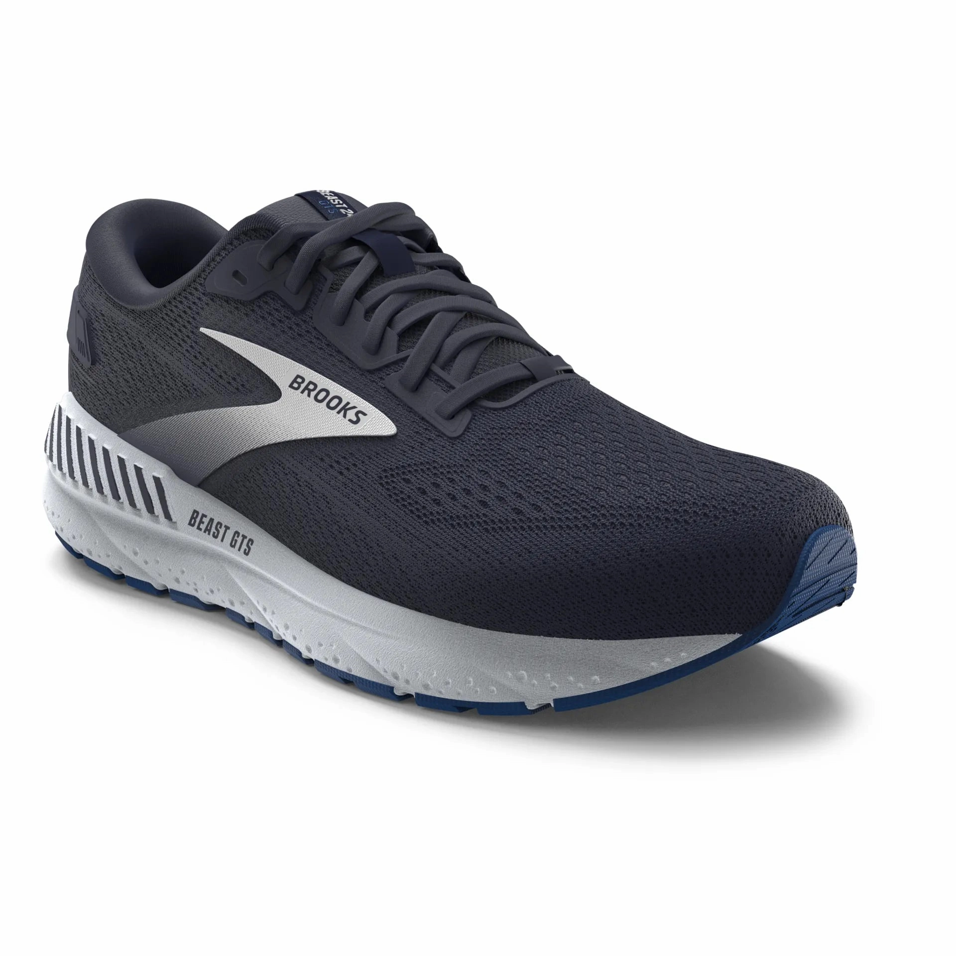 Barefoot Walking Shoes Brooks Mens Beast GTS 24 Wide- Peacoat/True Navy/White (1104252E452)