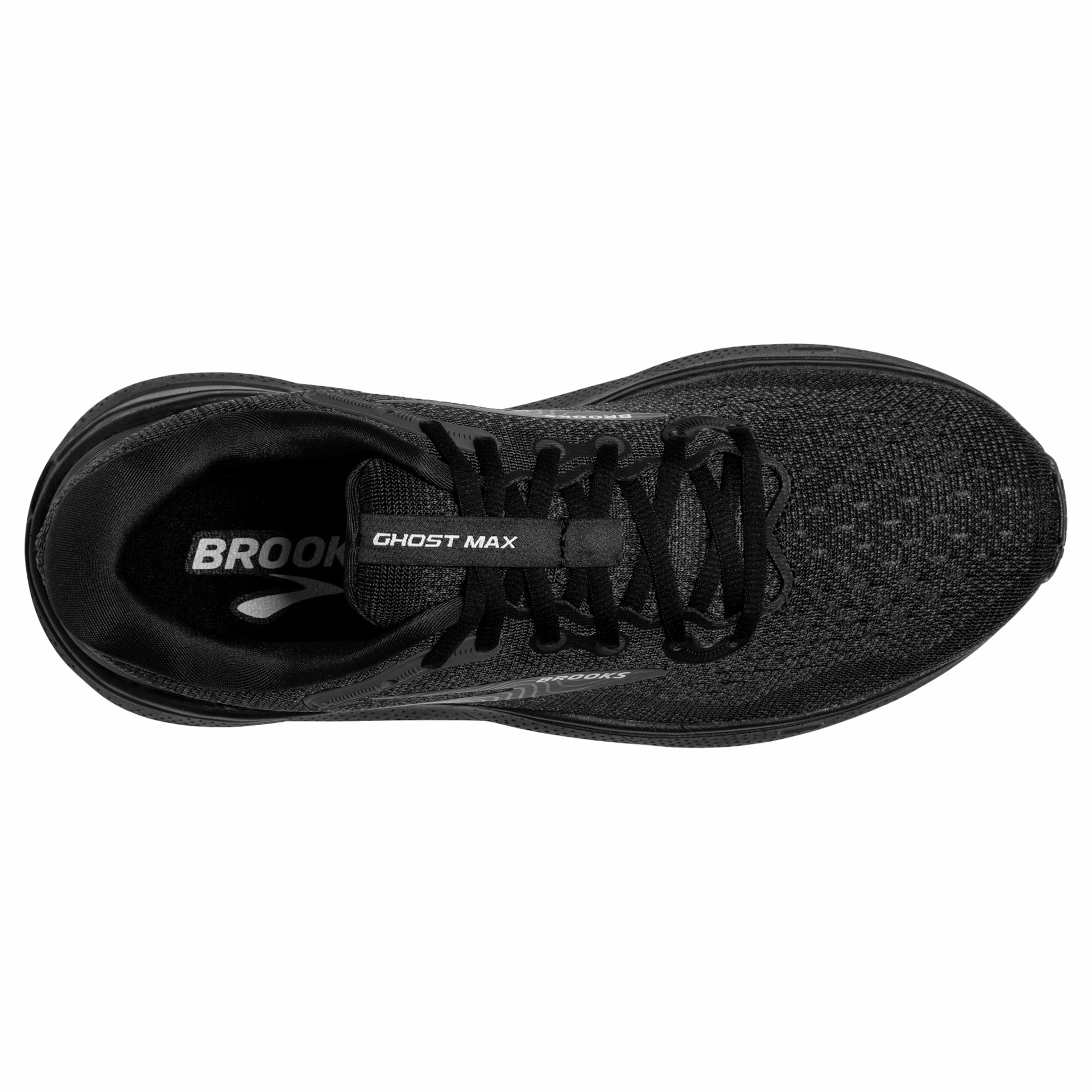 Brooks Mens Ghost Max- Black/Black/Ebony (1104061D020) Rainproof Walking Shoes