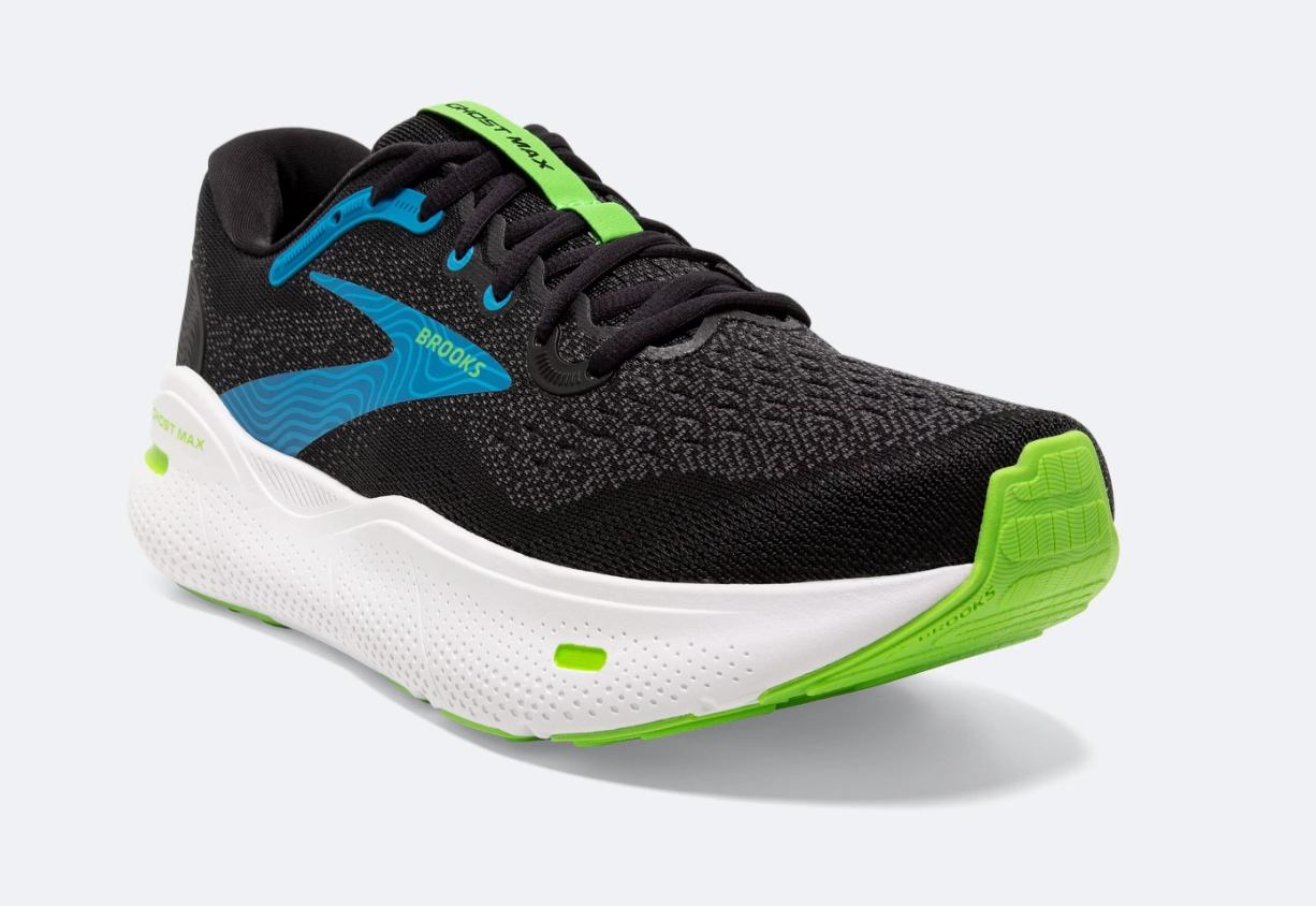 Brooks Mens Ghost Max Wide- Black/Atomic Blue/Jasmine (1104062E110) Good Shoes For Walking