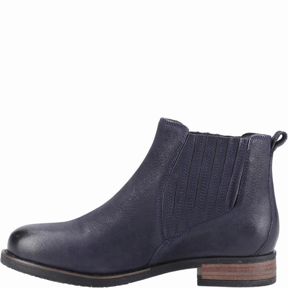 Fashion Lace Up Combat Boots Navy Edith Chelsea Boots