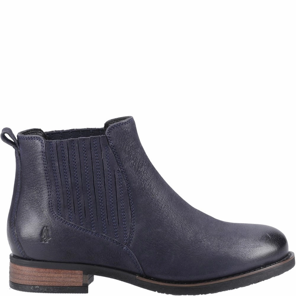 Navy Edith Chelsea Boots Strapped Combat Boots