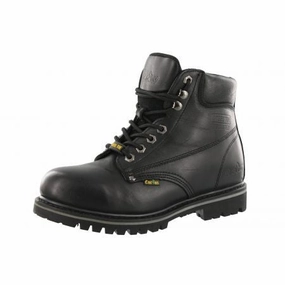 Cactus Men Black Steel Toe Work Boots Oil Resistant 622S Wedge Sole Work Boots